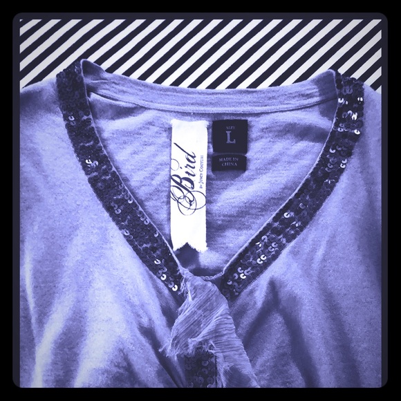 Bird By Juicy Couture Gray sequined cardigan - Picture 8 of 8